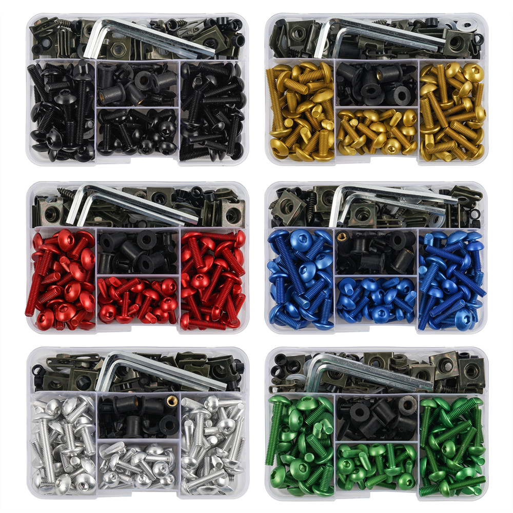 190pcs รถจักรยานยนต์ Complete Fairing Bolts สกรูสําหรับ Xadv Yamaha R15 V2 Bmw S1000xr Bmw R1150r Ho