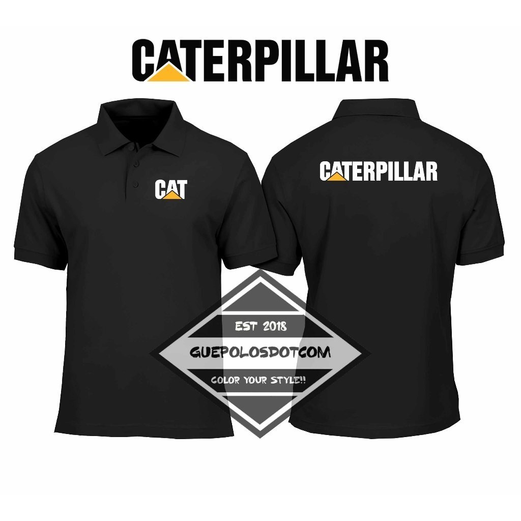 เสื้อโปโล 【Polo shirt】CATERPILLAR POLOSHIRT - เสื้อ CATERPILLAR CAT COLLAR - โลโก้ CATERPILLAR COLLA