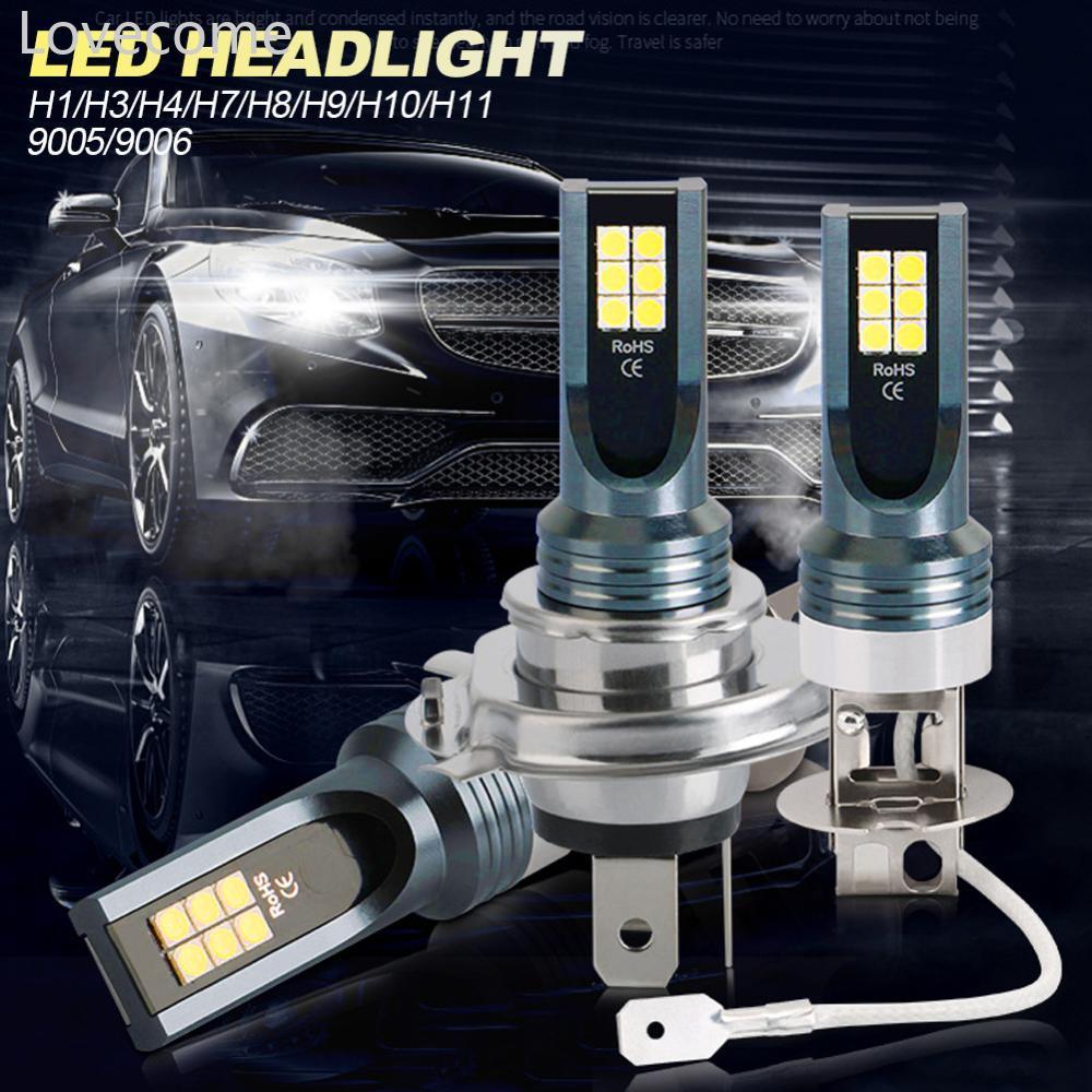 Lovecome 12V 6000K รถ LED ไฟหน้าหมอกหลอดไฟ H4 H7 H11 H8 H9 H1 H3 LED 9005 9006 Hb3 Hb4 อัตโนมัติขับร