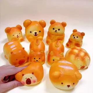 คลายเครียด สีสดใส หลากหลายสี หลากหลายแบบ หลากหลายแบบ นุ่มกลิ่นหอม ของเล่นเด็ก ปั้นขนมปัง ของเล่นแบบพกพา ของเล่นน่ารัก
