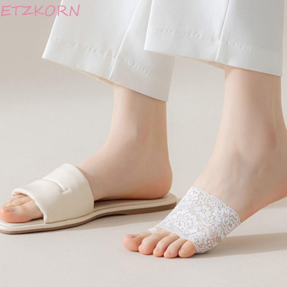 ETZKORN Toe Separator ถุงเท้า Forefoot ถุงเท้าครึ่งปาล์มถุงเท้าผู้หญิงผ้าฝ้ายสีทึบ Foot Care