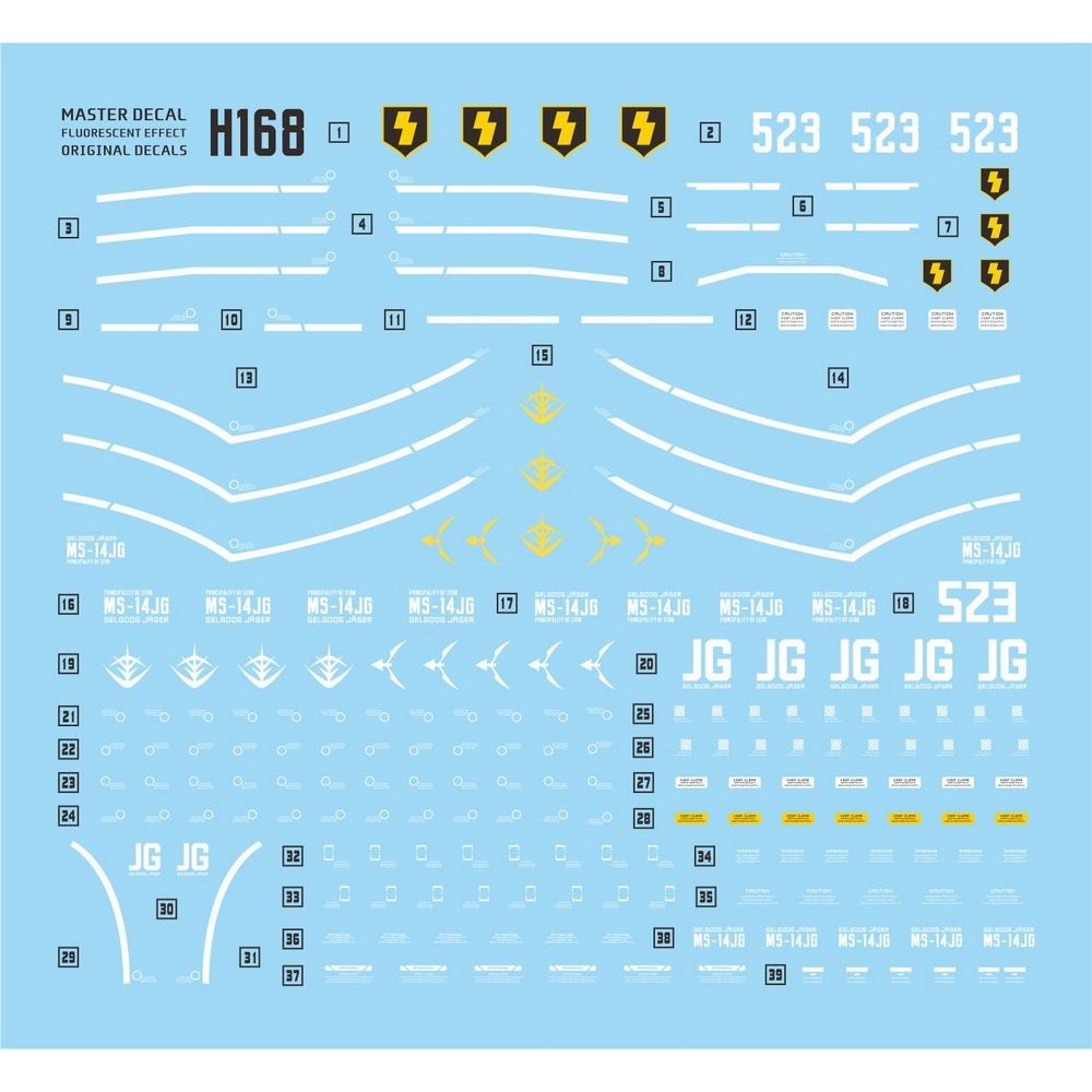 MASTER H168 สติ๊กเกอร์สไลด์น้ําเข้ากันได้กับ HG 1/144 Gelgog J MS-14JG EXCLUDES MODEL