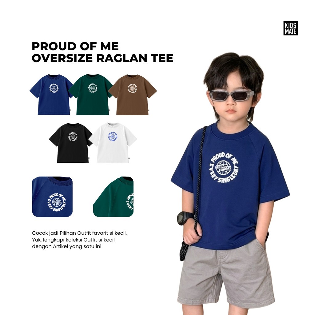 Kidsmate Proud Of Me Oversize Raglan Tee KOI Kidsmate Outlet