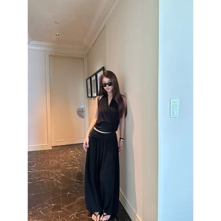 ❤ 🧵 🇰🇷 W10410 กางเกงทรงบอลลูนที่ใส่แล้วไม่อยากถอด! ผ้านิ่ม พริ้ว เบาสบาย เอวยางยืดสูง แฟชั่นเกาหลี TAG WG.WE 🧡