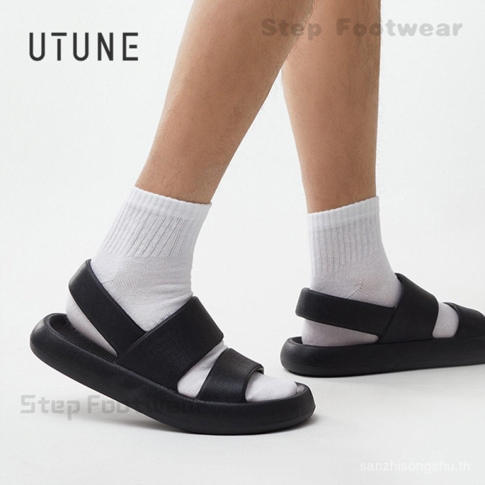 UTUNE ผู้ชาย EVA รองเท้าแตะ Soft Sole ลื่นน้ําหนักเบารองเท้าแตะชายหาด Casual รองเท้าฤดูร้อนกลางแจ้งส