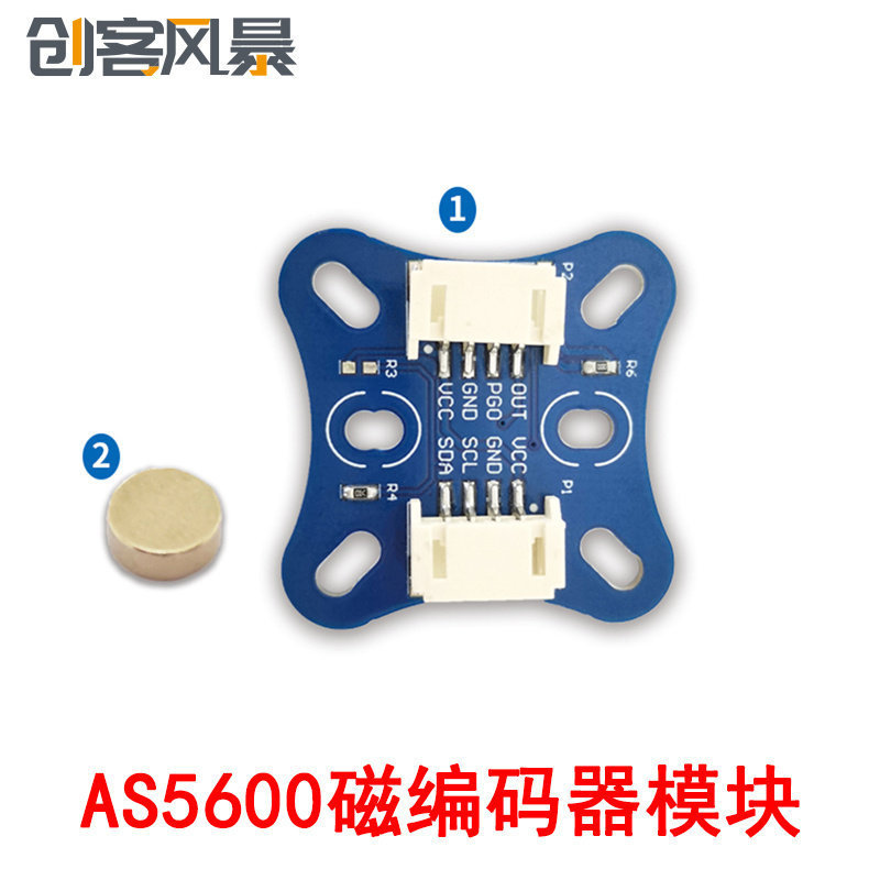 AS5600 Magnetic Encoder โมดูลแม่เหล็กเหนี่ยวนําวัดมุมโมดูลเซ็นเซอร์ FOC 12-Digit ความแม่นยําสูง