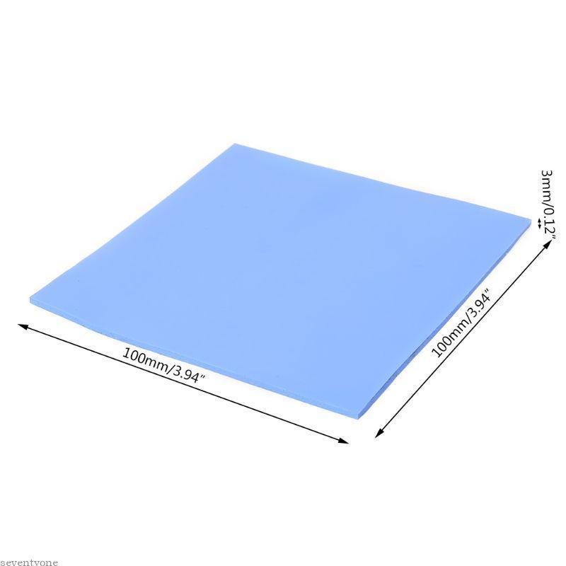 SV 100x100x3 มม. แผ่นนําความร้อน GPU ซิลิโคนอ่อนนุ่ม