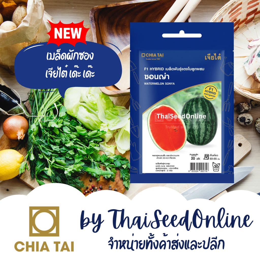 CTSE เมล็ดพันธุ์ แตงโม ซอนญ่า ตราเจียไต๋ Watermelon