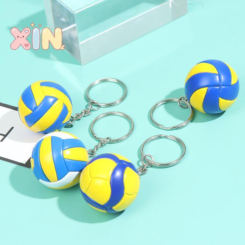 ^N^ Volleyball Keychain Mini PVC Volleyball พวงกุญแจกระเป๋า พวงกุญแจรถ Ball Key Ring