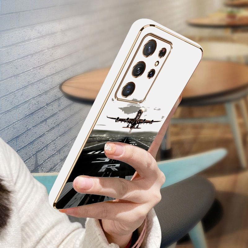 2 ชิ้น ( Airport runway เคสโทรศัพท์ + Lanyard) Elegant สบายการออกแบบเคสโทรศัพท์เหมาะสําหรับสไตล์คนรั