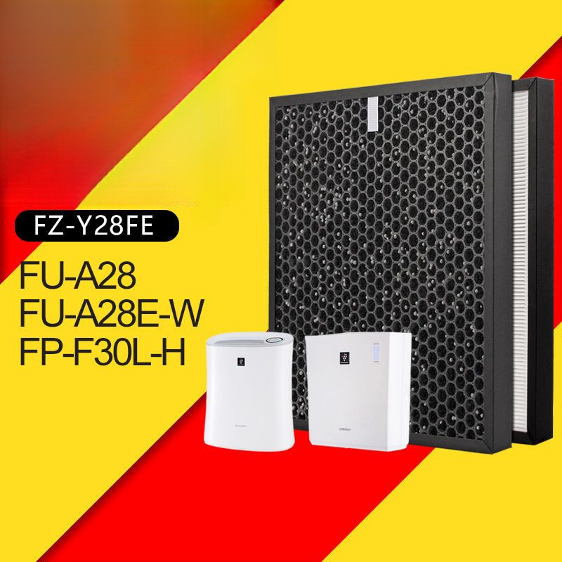 ไส้กรองเครื่องฟอกอากาศ Sharp รุ่น FU-A28/E-W FZ-Y28FE กรองฝุ่น PM2.5 และฟอร์มาลดีไฮด์