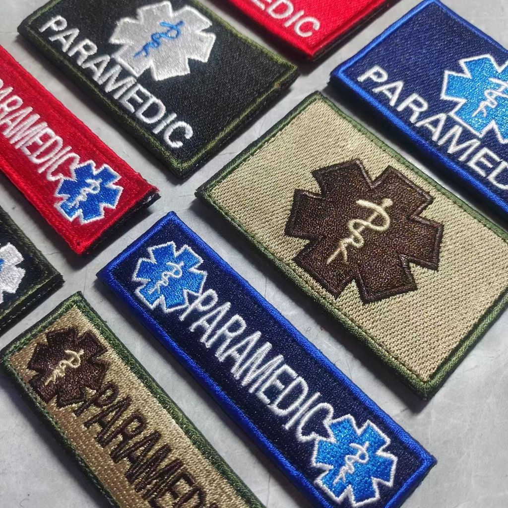 Flag12y New Product emt Embroidered patch magic outdoor first aid backpack life badge star rescue pe