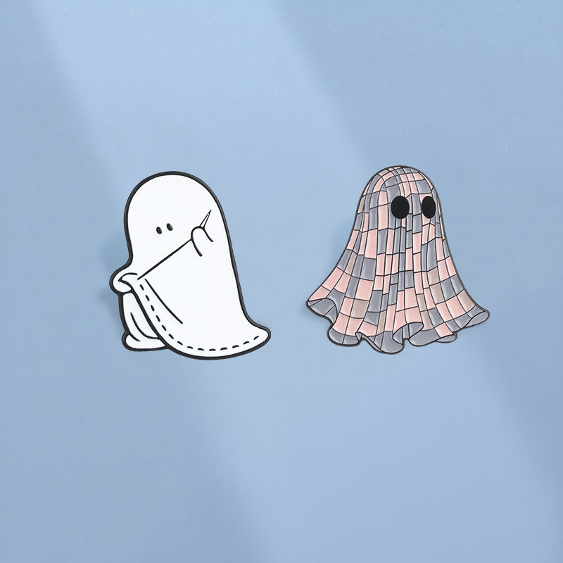ตลกน่ารัก Ghost เคลือบ Pins การ์ตูน Boo Spooky เข็มกลัด Punk ปกป้ายฮาโลวีนอุปกรณ์เสริมของขวัญสําหรับเพื่อน