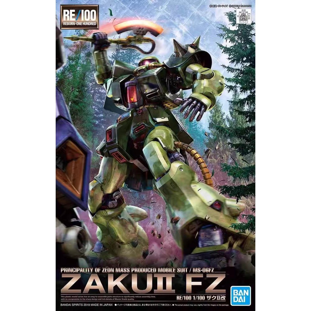 กันดั้ม RE 1/100 013 MS-06FZ Zaku 2 FZ Pocket War อะนิเมะ สินค้าของสะสมประกอบของขวัญ