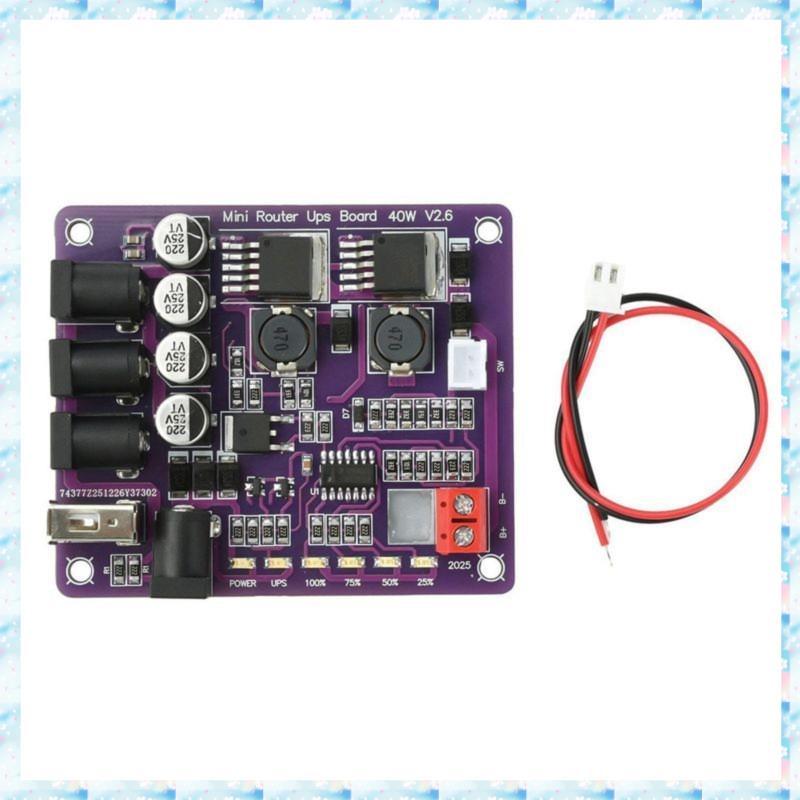 [RQMU] 40W Mini Router UPS Board 5V 9V 12V 4 ช่องเอาต์พุตแบตเตอรี่แท่นชาร์จสําหรับ Router UPS เครื่อ