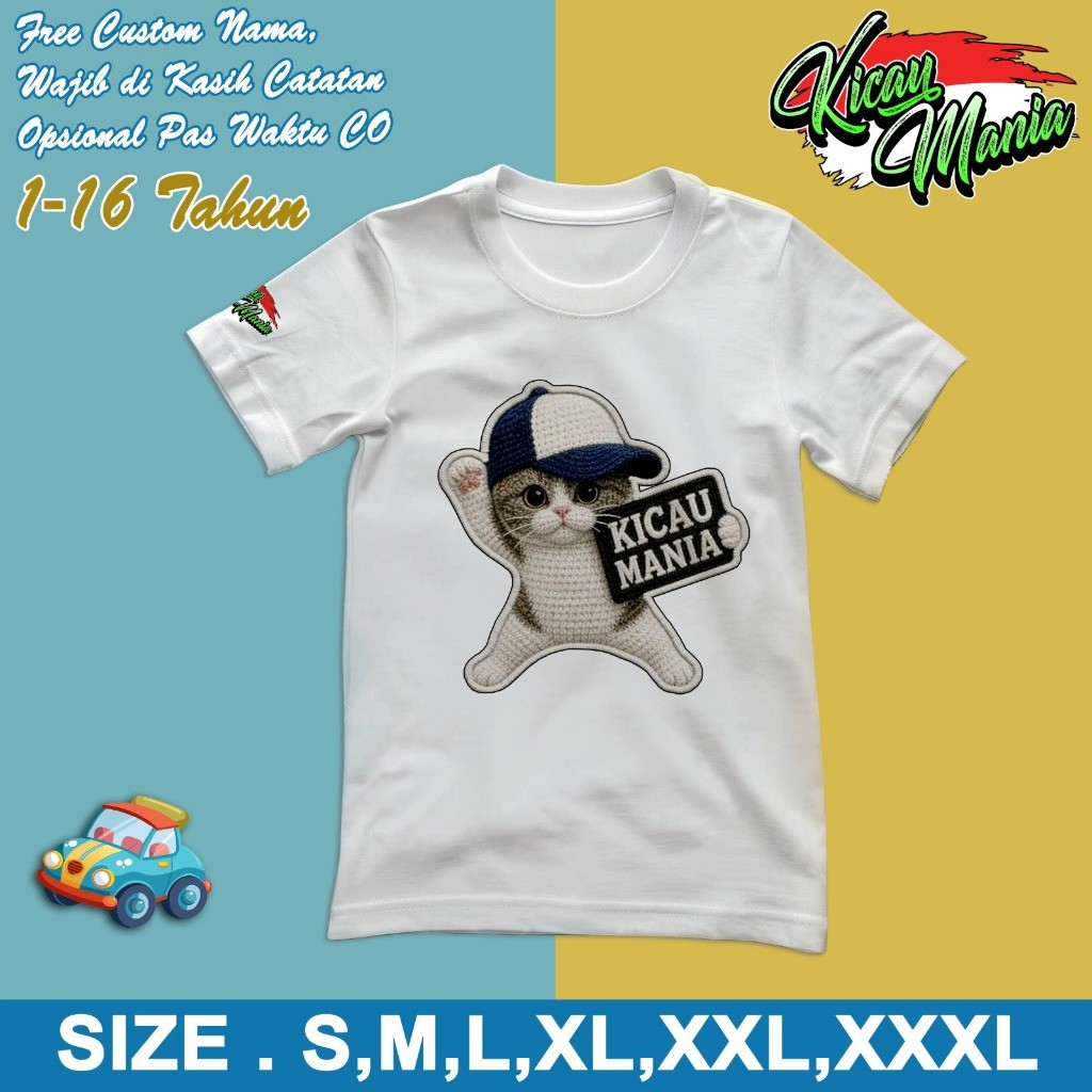 เสื้อยืด Distro สําหรับเด็ก KICAU MANIA Motif A3 CAN CUSTOMIZE NAMES สําหรับเด็กชายและเด็กหญิง Viral