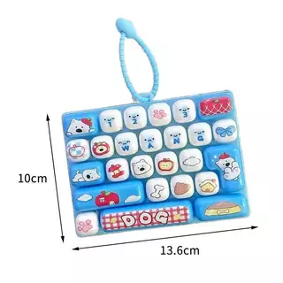 (GOOD) 26 กริดความเครียดบรรเทา Fidget พวงกุญแจสัตว์รูปแบบจําลองคีย์บอร์ดแบบพกพา Sensory ของเล่นสําหรับเด็ก Party Favors (ใหม่)