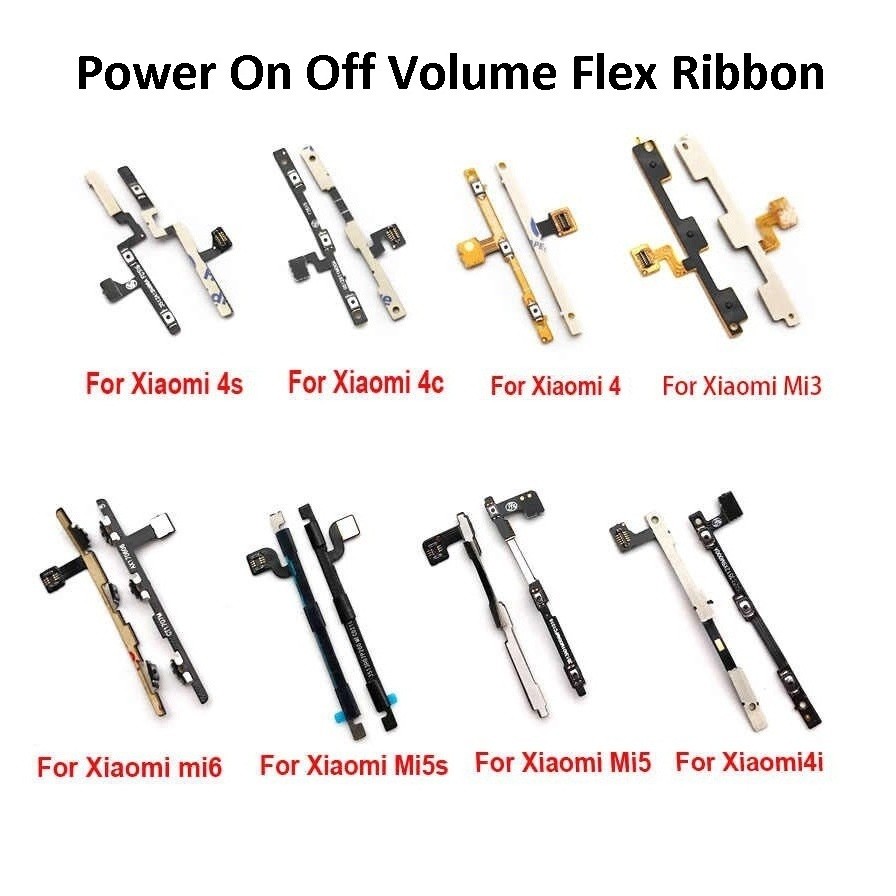 XM Mi 3 4C 4i 4S 5 5S Mi3 Mi4 Mi4C Mi4i Mi4S Mi5 Mi5S เปิดปุ่มปรับระดับเสียง Key Flex สายริบบิ้นซ่อม