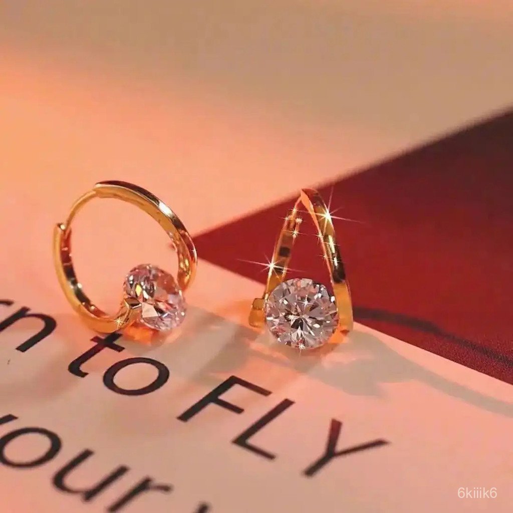 CRRZ 0.00[รายการแนะนํา] ต่างหูเทพธิดาแห่งโชคลาภ พราวและกระจ่างใส ดึงดูดความสนใจของทุกคน เป็นครอบครัว
