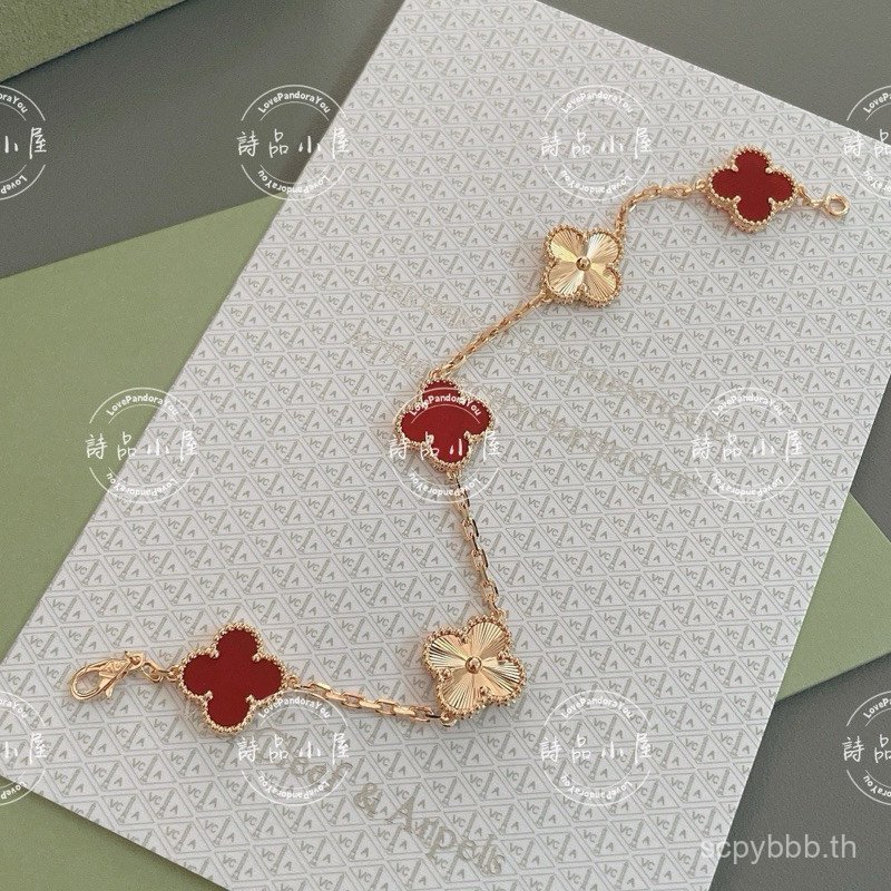 Poetry House ️ Real Shot s925 เงินสเตอร์ลิงหนาชุบทองชั้น Rose Carnelian Mirror สร้อยคอ 8JHO