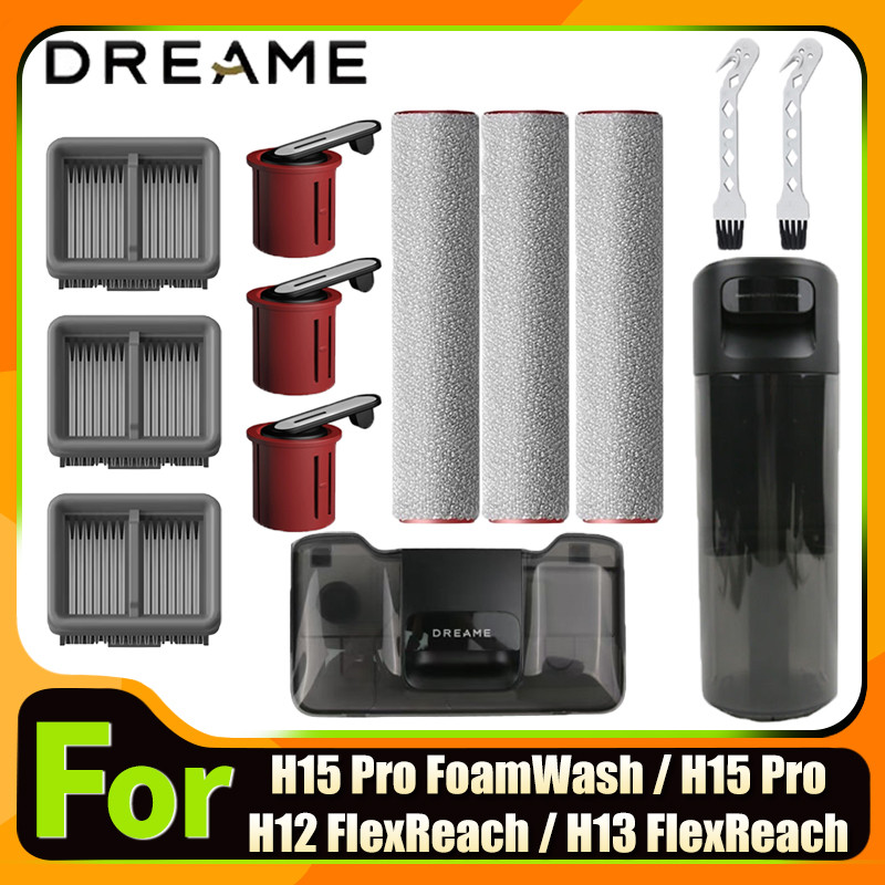 Dreame H15 Pro /H15 Pro FoamWash /H12 Flexreach /H13 Flexreach อุปกรณ์เสริมแปรง Roller ตัวกรอง Hepa 