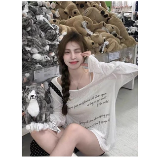 Velca เสื้อชีฟองทรง Ovesize ใส่แมทช์เสื้อสายเดี่ยว หรือ บิกินี่ ใส่คลุมได้ทุกงาน ทรงหลวม พิมพ์ลาย สาว ป้องกันแดด