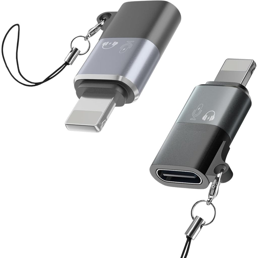 สําหรับอะแดปเตอร์โทรศัพท์มือถือ DJI Mic Mini, อะแดปเตอร์ USB C ถึง IP, อะแดปเตอร์ iOS OTG (2 แพ็ค), 