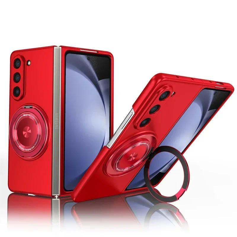 360° แหวนแม่เหล็ก Kickstand Mac Safe Case สําหรับ Samsung Galaxy Z Fold 8 Ultra Fold8 Macsafe เลนส์ฝ