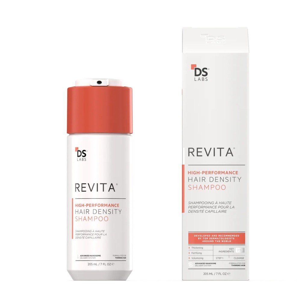 DSLaboratories ผลิตแชมพู Revita เหมาะสําหรับทินเนอร์มีขนด้วยผลหนา เหมาะสําหรับผู้ชายผู้หญิงรองรับการ