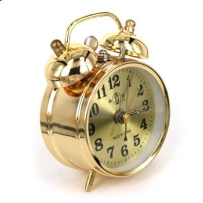 Hefei นาฬิกาปลุกแบบกลไก Retro Nostalgic ไม่ต้องใช้แบตเตอรี่คู่มือ Clockwork นาฬิกาปลุกกลไกโลหะ 817