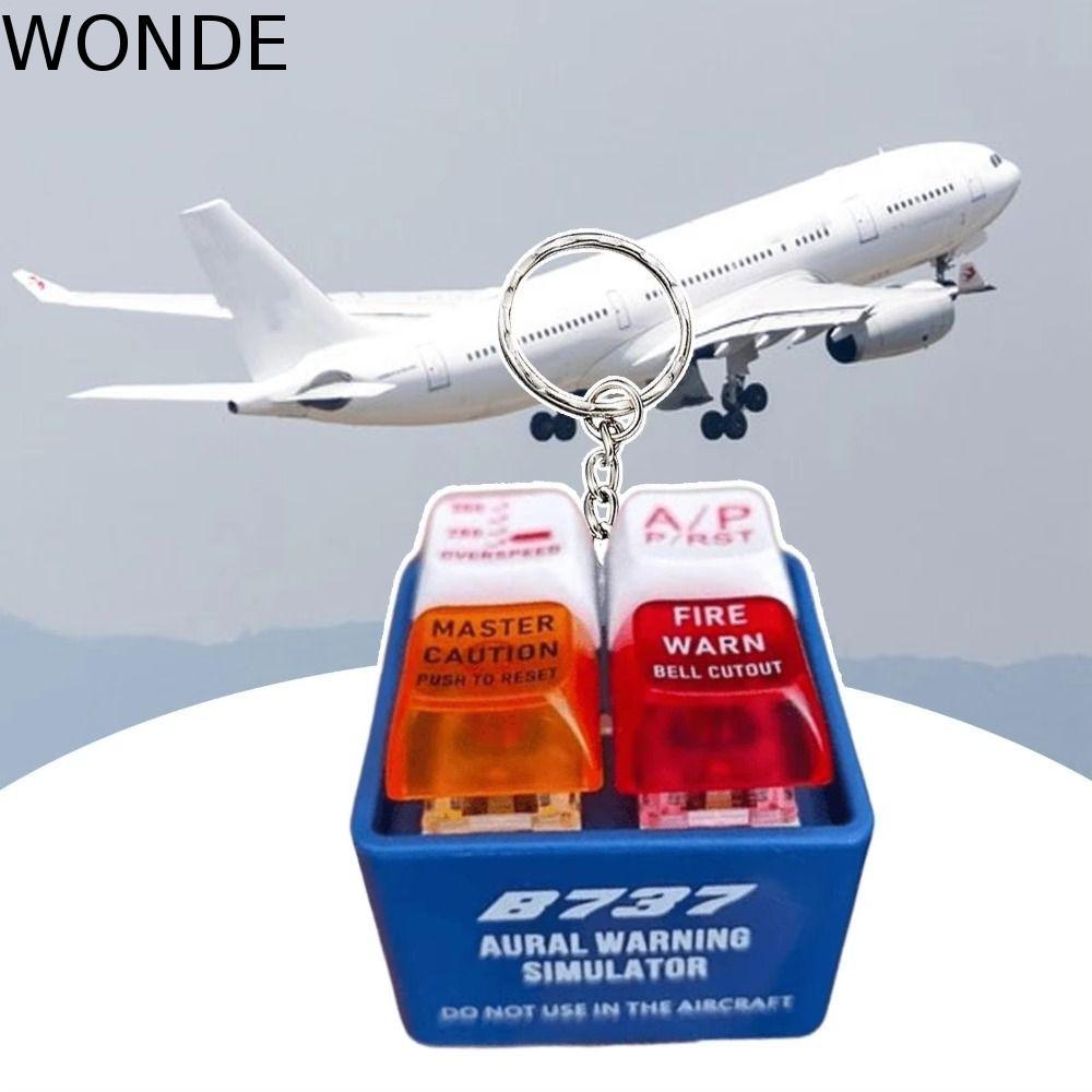 WONDE EGPWS คําเตือนจําลองเสียงจําลองสูงพวงกุญแจนักบินจี้แบบพกพาพลาสติก 737 Airbus 737 เสียงเตือนของ