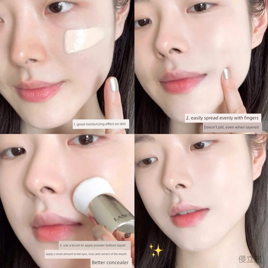 cushion ครีมรองพื้น Lancome Pure Essence Liquid Foundation Retouch Concealer#100#110#象牙白5ml