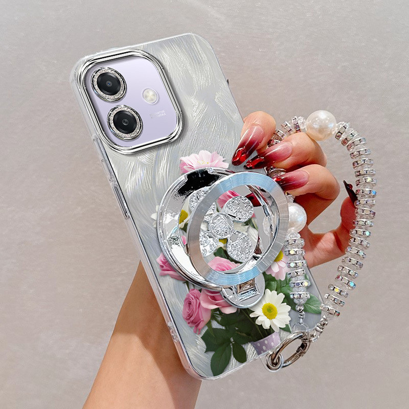 สําหรับ OPPO A3X/A3X(India)/A5(2020)/A7/A7N/A9 (2020)/A1k/A3/A3S ฝาครอบ 3 ชิ้น (ดอกไม้หอมเคสโทรศัพท์