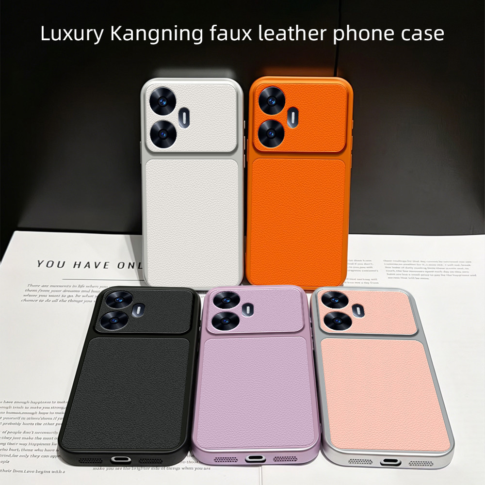 เคส Realme c55 RMX3710 Realme narzo n55 realmec55 ครอบคลุมเต็มหน้าจอป้องกันการตกนิ่มหนังเนื้อเคสโทรศ