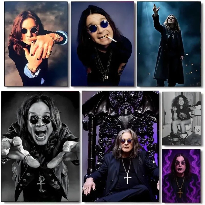 KHZH นักร้อง O-Ozzy Osbourne โปสเตอร์ Wall art พิมพ์ศิลปะเหมาะสําหรับห้องนั่งเล่นห้องนอนบาร์ parlor 