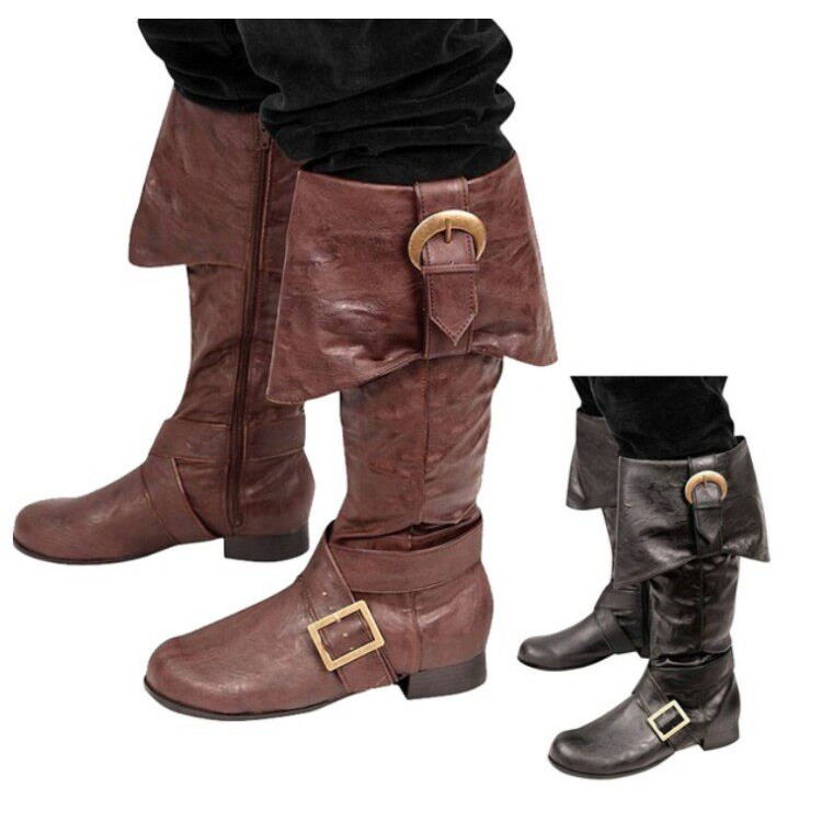 ยุคกลาง Pirate Boots คอสเพลย์ฟิล์มโทรทัศน์ Performance Pirates of the Caribbean รองเท้า Pirate cos ร