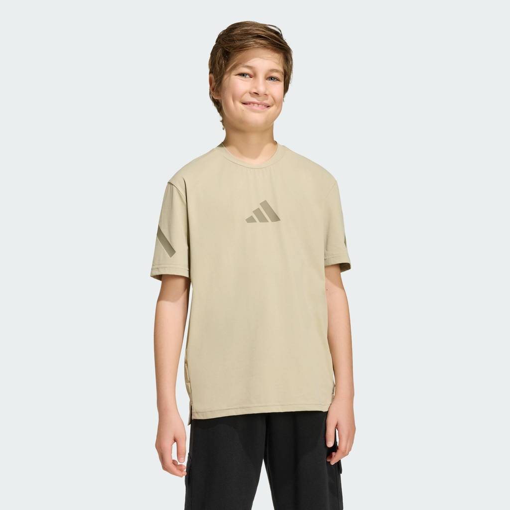 เสื้อยืดผ้ายืด Adidas Lifestyle ZNE เด็ก สีน้ําตาล KC1961