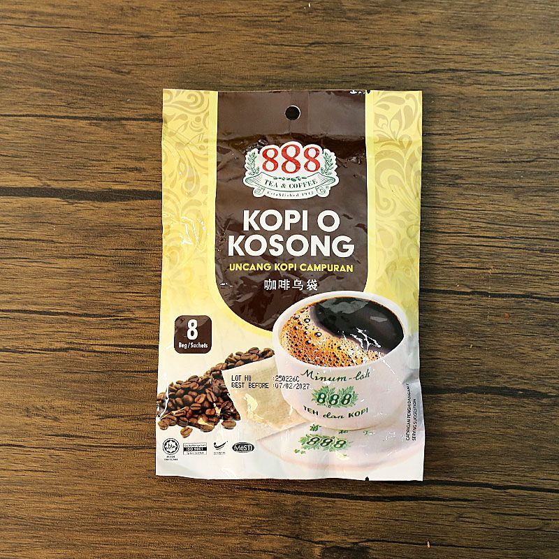 มาเลเซีย888โกปิโอโกศลกาแฟถุงดํากาแฟดํานําเข้าชากาแฟเครื่องดื่มแข็ง26613 LS8926 @