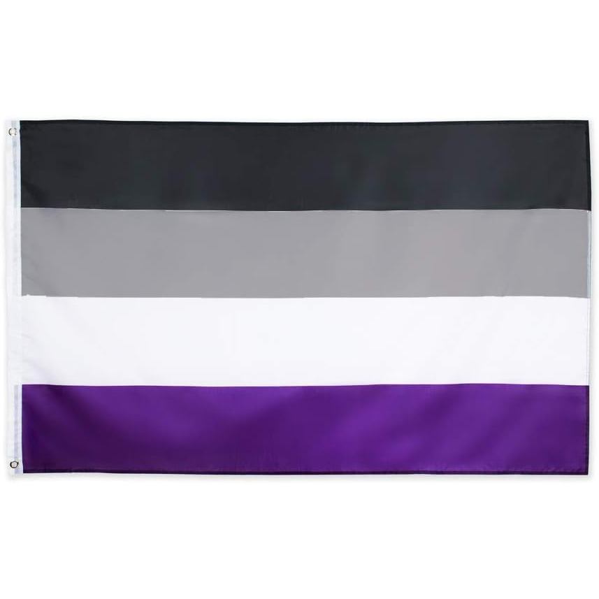 Flaglink Asexual Pride Flag 3x5Fts - LGBTQIA แบนเนอร์สายรุ้งเพศที่ไม่ใช่เพศ