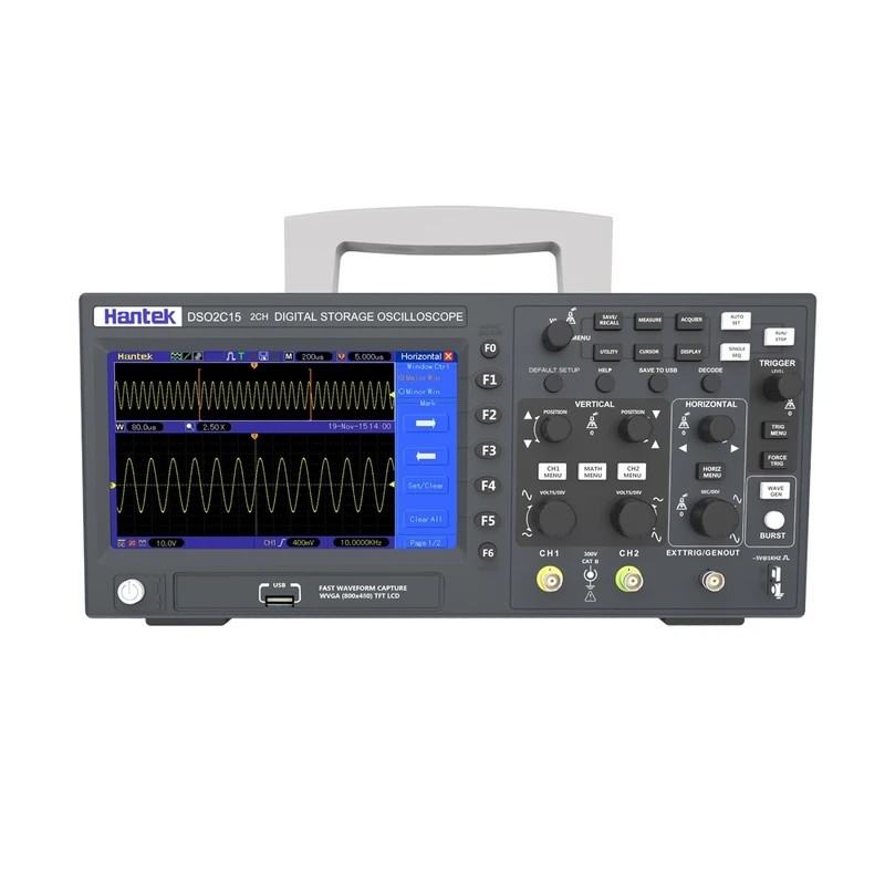 3UHT Hantek Digital Oscilloscope DSO2D15 2C15 2D10 2C10 2 ช่อง 100Mhz/150Mhz 25MHz สัญญาณเครื่องกําเ