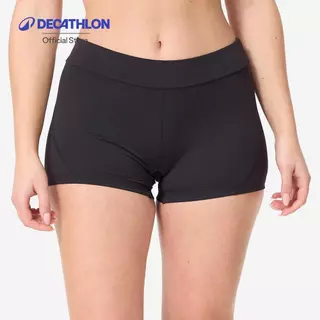 Decathlon Women'S Swimsuit Bottoms Shorty กางเกงทรงบ็อกเซอร์ผู้หญิงสำหรับออกกำลังกายในน้ำ - Black