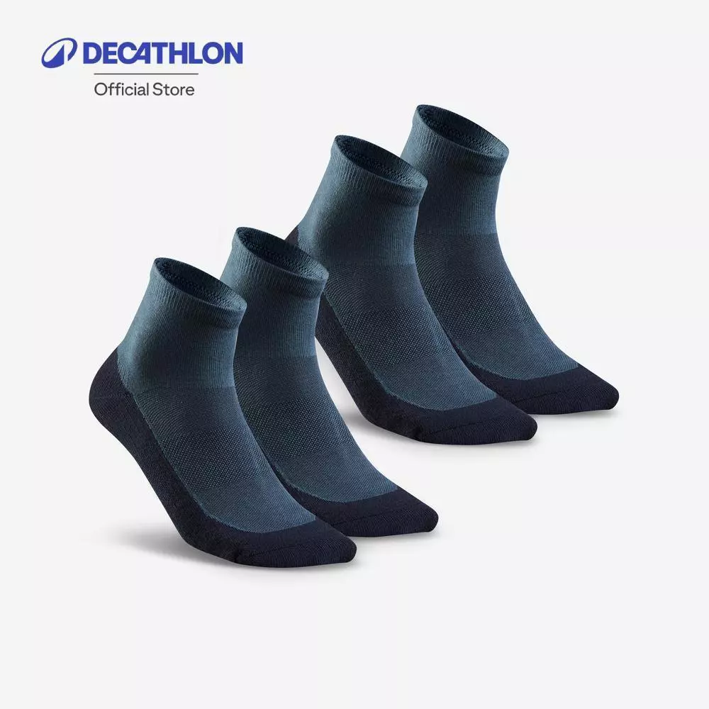 Decathlon Sock Hike 50 Mid 2-Pack ถุงเท้าหุ้มข้อใส่เดินป่า รุ่น 50 แพ็ค 2 คู่ - Navy