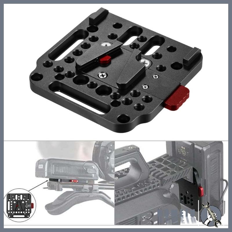 HOMEIU Durability แผ่นยึดกล้อง V ล็อคอินเทอร์เฟซ V Mount Plate 32 สกรูรูเหมาะสําหรับ FS7Camera