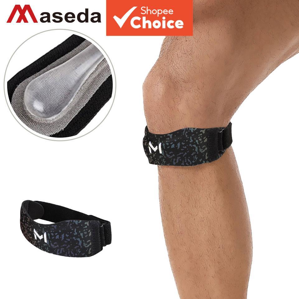 Maseda 1 ชิ้น/1 คู่กีฬาปรับ Breathable Patella สายรัด Shock Absorption วิ่งขี่จักรยาน Kneepad