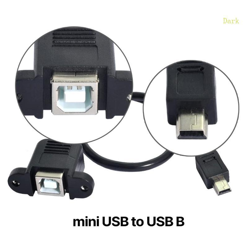 สาย Mini USB 5Pin Male to USB B Female พร้อมสกรูสําหรับเครื่องพิมพ์ 30 50 ซม