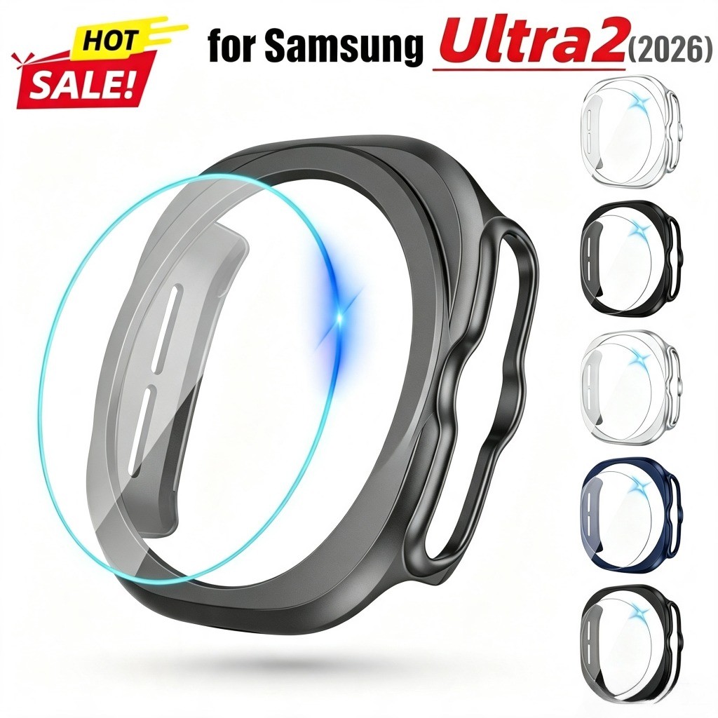 แก้ว + กรณีสําหรับ Samsung Galaxy Watch Ultra2 47 มม.2026 Hard PC กันชนสําหรับ Galaxy Watch Ultra2 ฝาครอบ + หน้าจอ