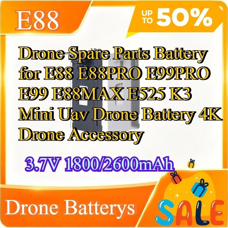 Drone อะไหล่แบตเตอรี่สําหรับ E88 E88PRO E99PRO E99 E88MAX E525 K3 Mini Uav Drone แบตเตอรี่ 4K Drone 