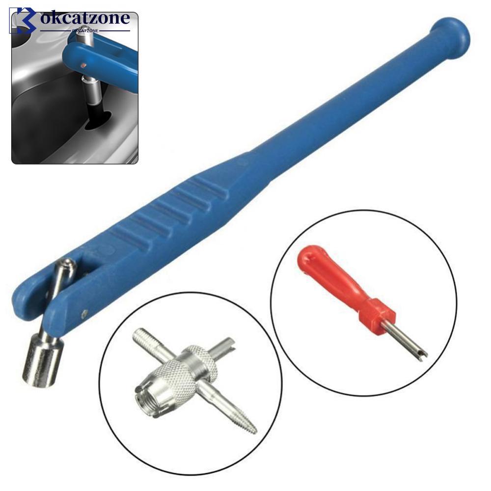 OKCATZONE รถยางซ่อมเครื่องมือยางวาล์ว Stem Puller Tube โลหะยางซ่อมเครื่องมือวาล์ว Stem Core รถจักรยา
