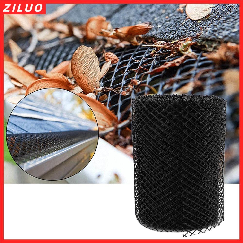 ZILUO Gutter Leaf Guard Roll, พลาสติกกรองเศษ Gutter Guard ตาข่ายม้วน, นํากลับมาใช้ใหม่ติดตั้งง่ายพลา