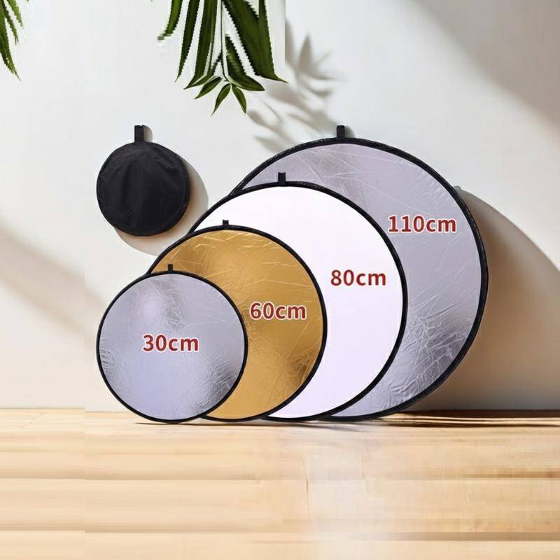 (Hanaya) 5 in 1 Round Multi-Scene Photography Reflector Collaps Diffuser for Studio Outdoor Travel P